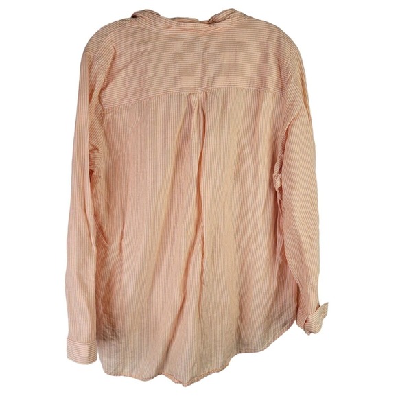 EUC J. Crew Peach Striped Tunic Top size XXL - Picture 3 of 8